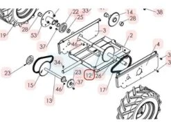 Arbre De Roue Pour Tondeuse Débroussailleuse Sarp (0302010078)