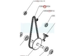 Chaîne De Pont Pour Motobineuse Roques & Lecoeur (0306020026)