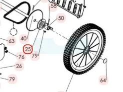 Palier D'arbre De Roue Pour Tondeuse Débroussailleuse Roques & Lecoeur (0340030013)