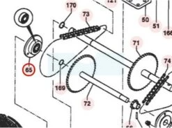 Palier D'arbre Intermédière (17mm) Pour Tondeuse Débroussailleuse Sarp (0340040012)