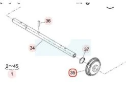 Pignon Double D'arbre De Traction Pour Tondeuse Kaaz (78012107)
