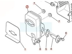 Pot D'échappement Pour Moteur Mitsubishi (KM01090EA)