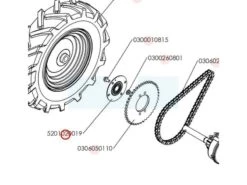 Palier D'arbre De Roue Pour Tondeuse Débroussailleuse Sarp (RL5201020019)
