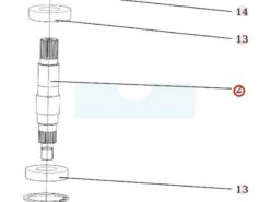 Arbre De Palier De Lame Pour Débroussailleuse Autoportée Roques & Lecoeur (S532038152193)