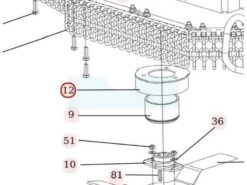 Carter Inférieur De Palier Pour Débroussailleuse Autoportée Roques & Lecoeur (S532938522443)